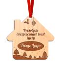 Zawieszka świąteczna do samochodu z logo grawerowana