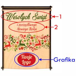 Świąteczne pudełko na słodycze z logo prezent...