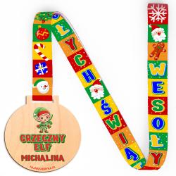 Świąteczny zestaw Piotruś medal smycz cukierki...