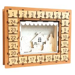 Kalendarz adwentowy 3D do malowania z imieniem...