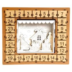 Kalendarz adwentowy 3D do malowania z imieniem...