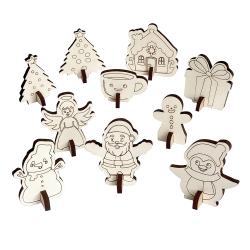 Drewniane figurki świąteczne do malowania dla...