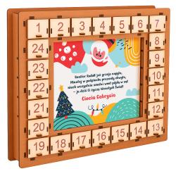 Kalendarz adwentowy kolorowy z podpisem dla...