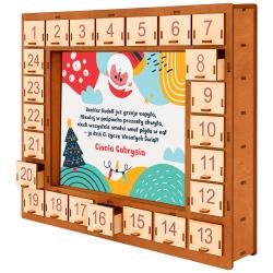 Kalendarz adwentowy kolorowy z podpisem dla...