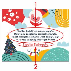 Kalendarz adwentowy kolorowy z podpisem dla...