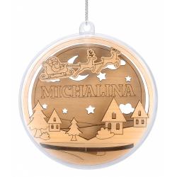 Bombka akrylowa DIY z imieniem do malowania drewno