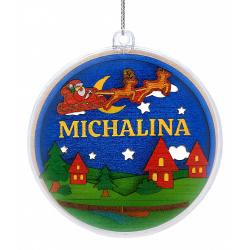 Bombka akrylowa DIY z imieniem do malowania drewno