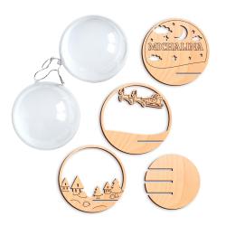 Bombka akrylowa DIY z imieniem do malowania drewno