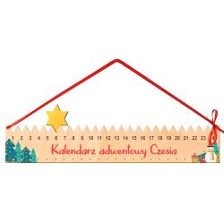 Wiszący kalendarz adwentowy z imieniem i gwiazdką