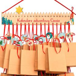 Wiszący kalendarz adwentowy z imieniem i gwiazdką