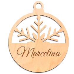 Bombka drewniana grawerowana z imieniem dziecka...