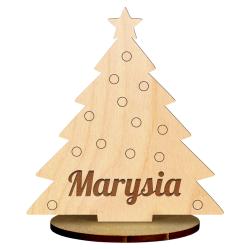 Drewniana choinka grawerowana z imieniem...