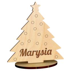 Drewniana choinka grawerowana z imieniem...