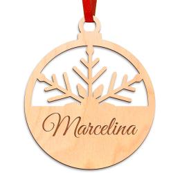 Bombka drewniana grawerowana z imieniem dziecka...