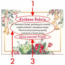 Herbaciarka świąteczna drewniana z imieniem...