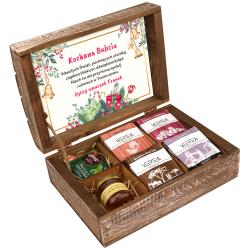 Herbaciarka świąteczna drewniana z imieniem...