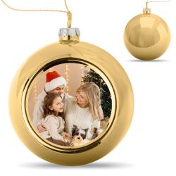 Bombka świąteczna złota ze zdjęciem...