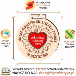 Medal WOŚP drewniany eco czerwone serduszko...