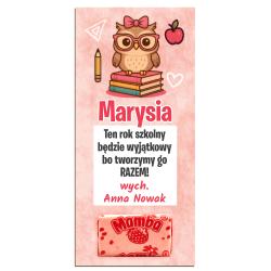 Zakładka z Mambą i imieniem dziewczynki na...