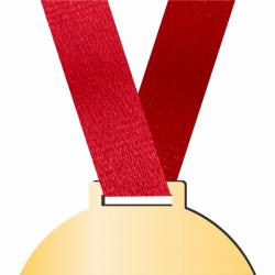 Wstęga Taśma do medali na zawody czerwona