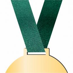 Wstęga Taśma do medali na zawody zielona
