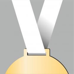 Wstęga Taśma do medali na zawody biała