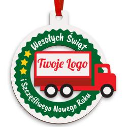 Bombka świąteczna z logo firmy transportowej...