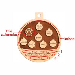 Rodzinna bombka na choinkę dwuwarstwowa...