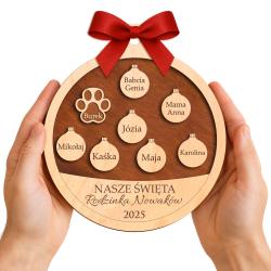 Rodzinna bombka na choinkę dwuwarstwowa...