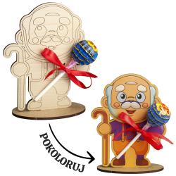 Prezent statuetka dziadka kolorowanka lizaka na...