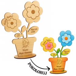 Drewniana dekoracja Dzień Babci statuetka...