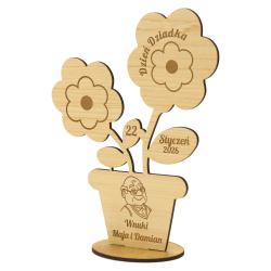 Drewniana dekoracja Dzień Dziadka statuetka...