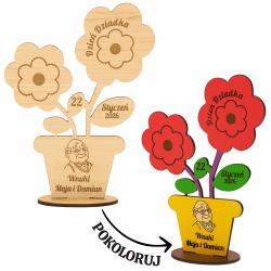 Drewniana dekoracja Dzień Dziadka statuetka...