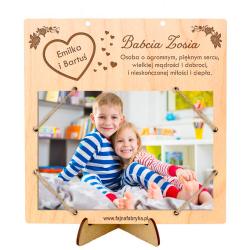Drewniana ramka 3w1 na zdjęcie dla Babci z...