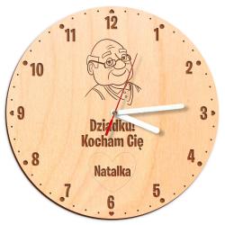 Zegar grawerowany dla Dziadka personalizowany...