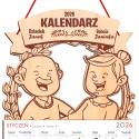 Wiszący kalendarz 2026 z imionami prezent na Dzień Babci Dziadka