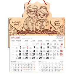 Kalendarz ścienny z grawerem personalizowany...