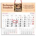 Personalizowany Kalendarz Wiszący 2026 z Imionami i Zdjęciem