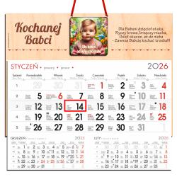 Kalendarz ścienny 2026 dla Babci...