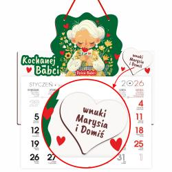 Kalendarz 2026 dla Babci z imionami wnuków prezent