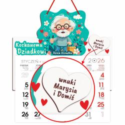 Kalendarz 2026 dla Dziadka z imionami wnuków...