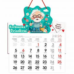 Kalendarz 2026 dla Dziadka z imionami wnuków...
