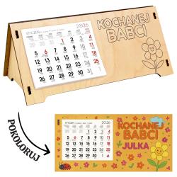 Kalendarz biurkowy do kolorowania prezent dla...