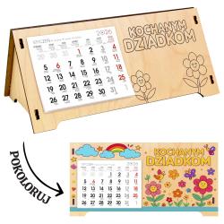 Kalendarz biurkowy do kolorowania prezent dla...