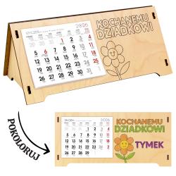 Kalendarz biurkowy do kolorowania prezent dla...