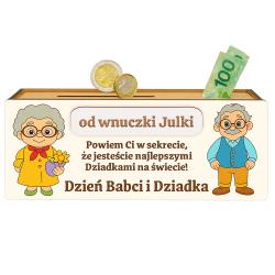 Skarbonka dla Babci i Dziadka do kolorowania od...