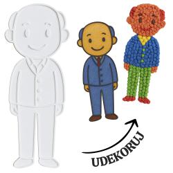 Kolorowanka 3D Dziadek wyklejanka prezent dla...