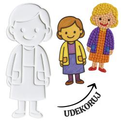 Kolorowanka 3D Babcia wyklejanka prezent dla Babci