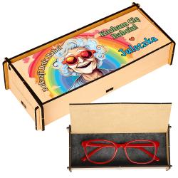 Drewniane etui na okulary prezent dla babci z...