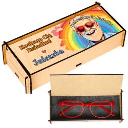 Drewniane etui na okulary prezent dla dziadka z...